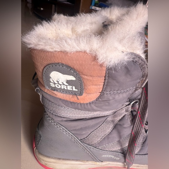 Sorel Whitney II Pink Grey Snow Water Proof Outdoor Hiking Rain Boots Size 10 - Picture 12 of 16